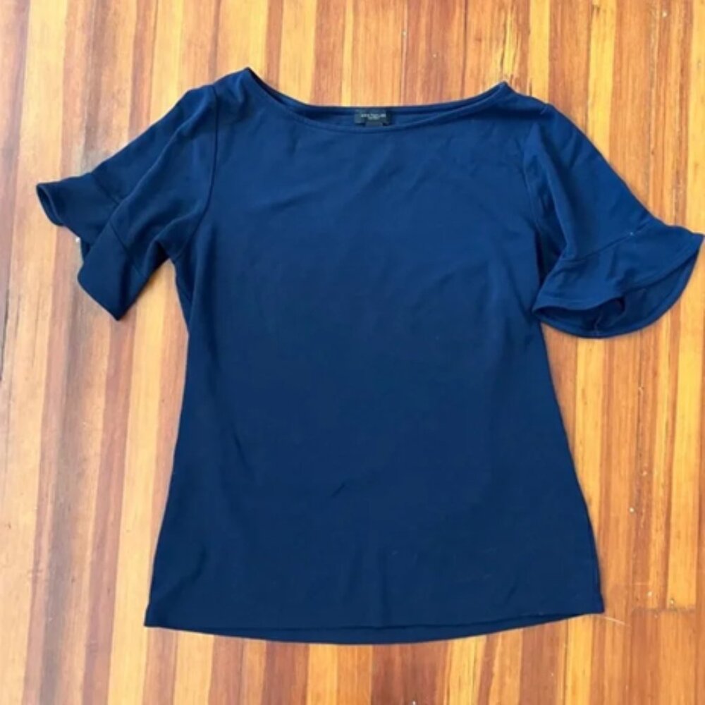 Ann Taylor Factory Ruffle Tee Top Size XS